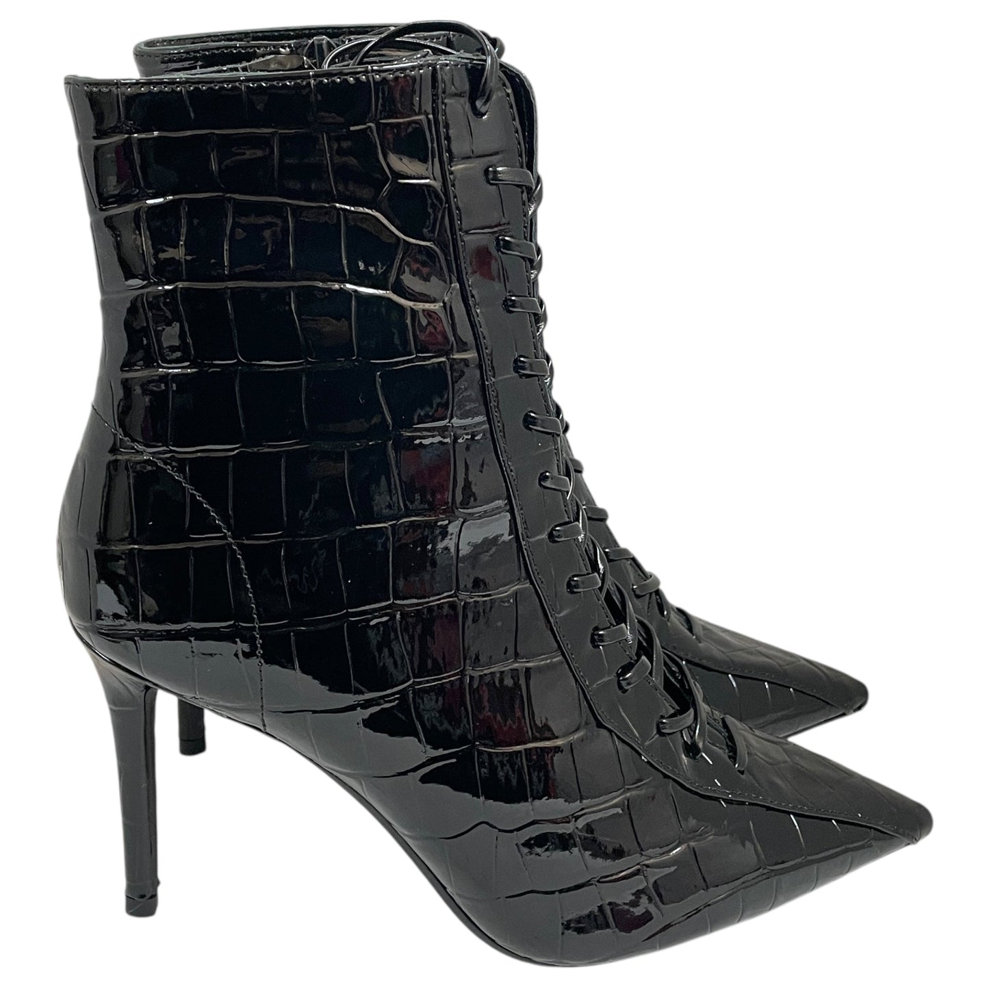 Boots Ankle Heels By Inc In Black, Size:7