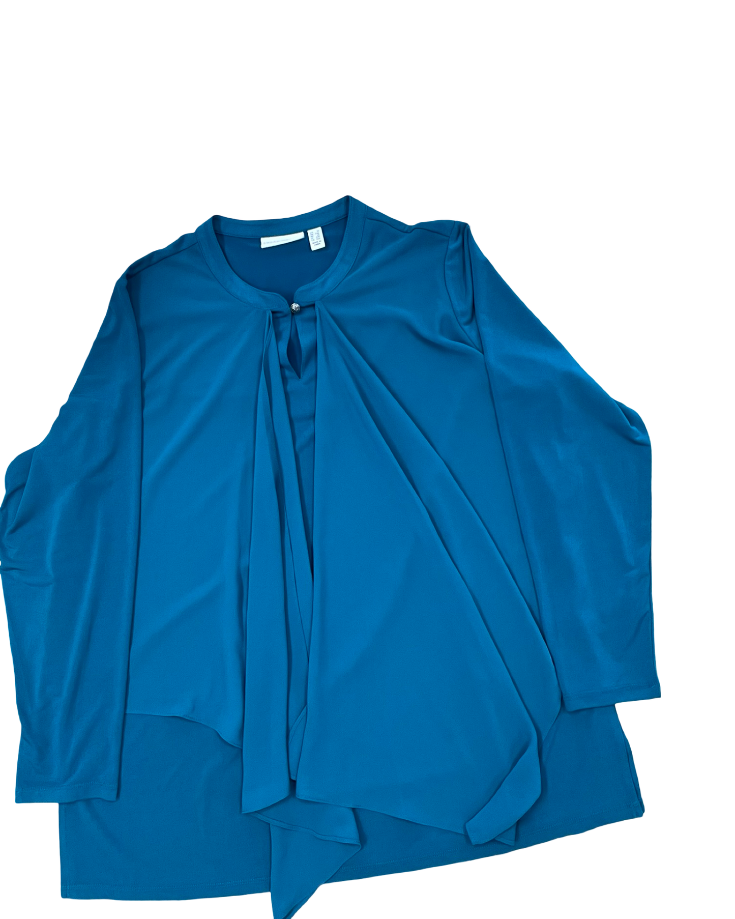 Top Ls By Susan Graver In Teal, Size:1X