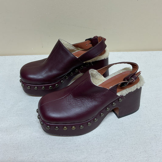Shoes Heels Block By Free People In Maroon, Size:6