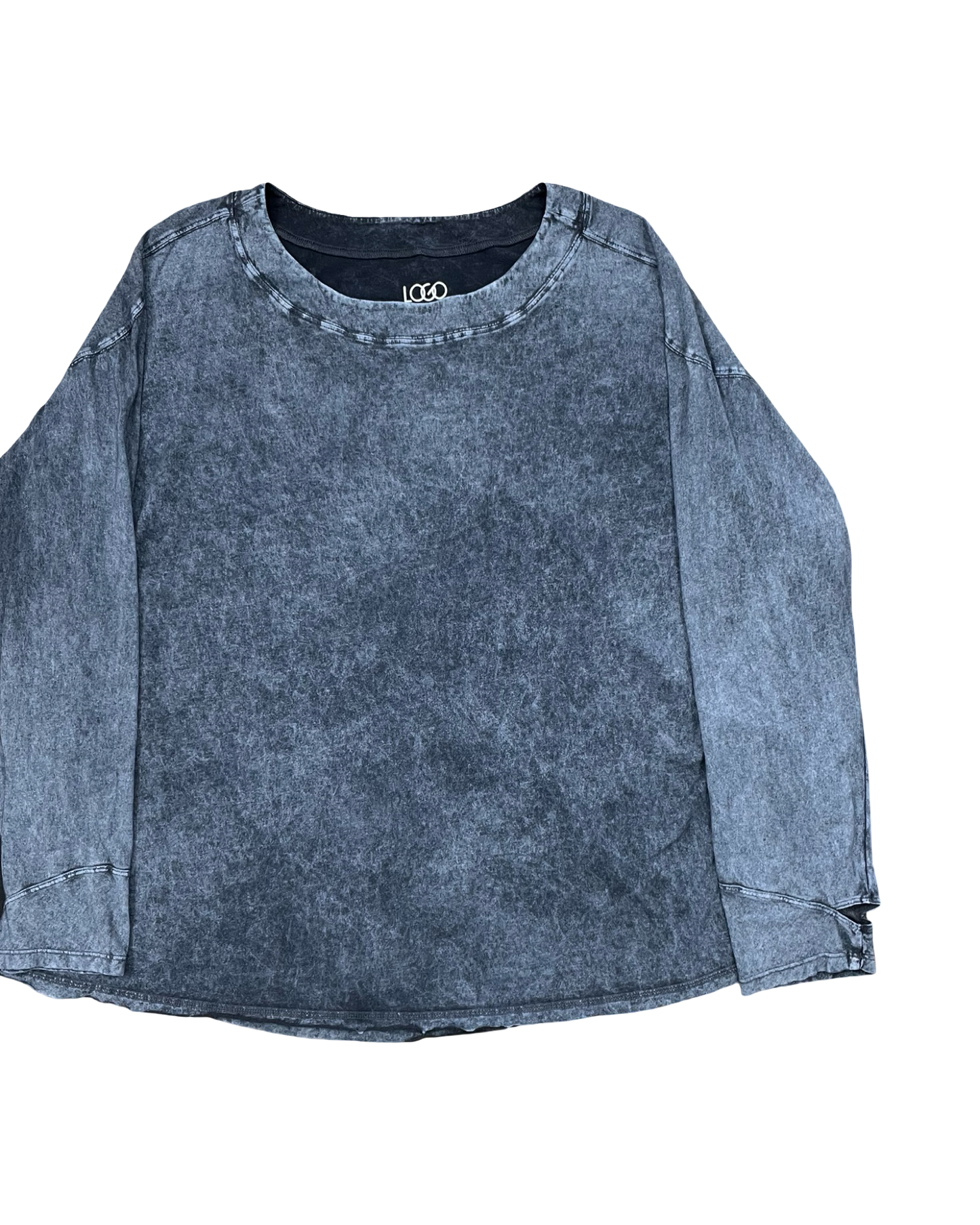 Top Ls By Logo In Grey, Size:3X