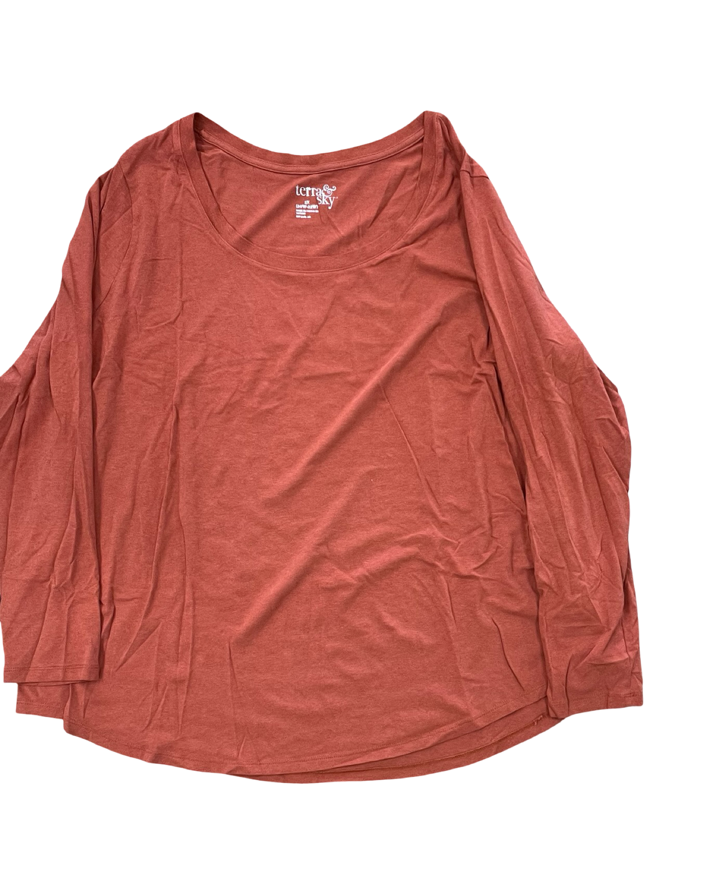Top Ls By Terra & Sky In Orange, Size:2X
