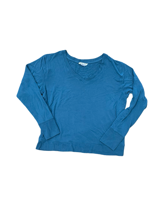 Athletic Top Ls Crewneck By Athleta In Teal, Size:Xl