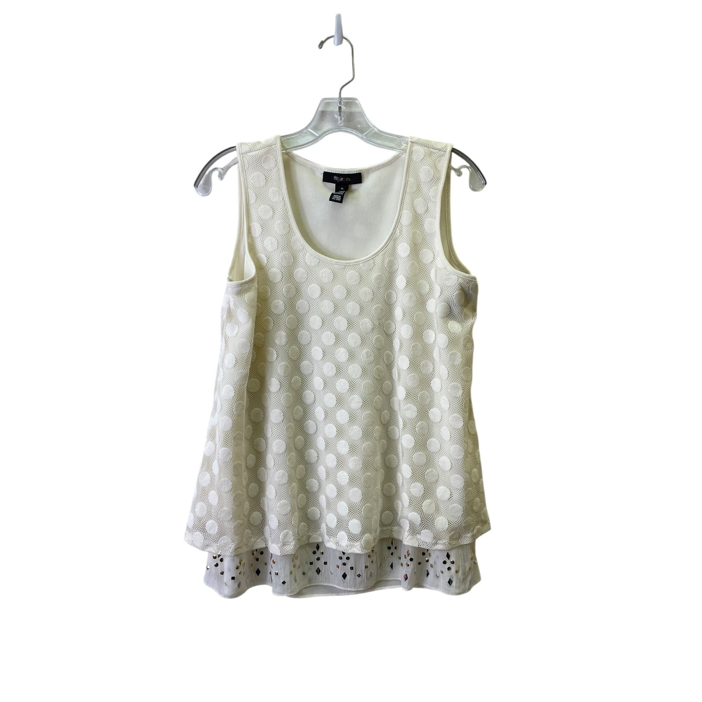 Top Sleeveless By Style And Company In Cream, Size:M