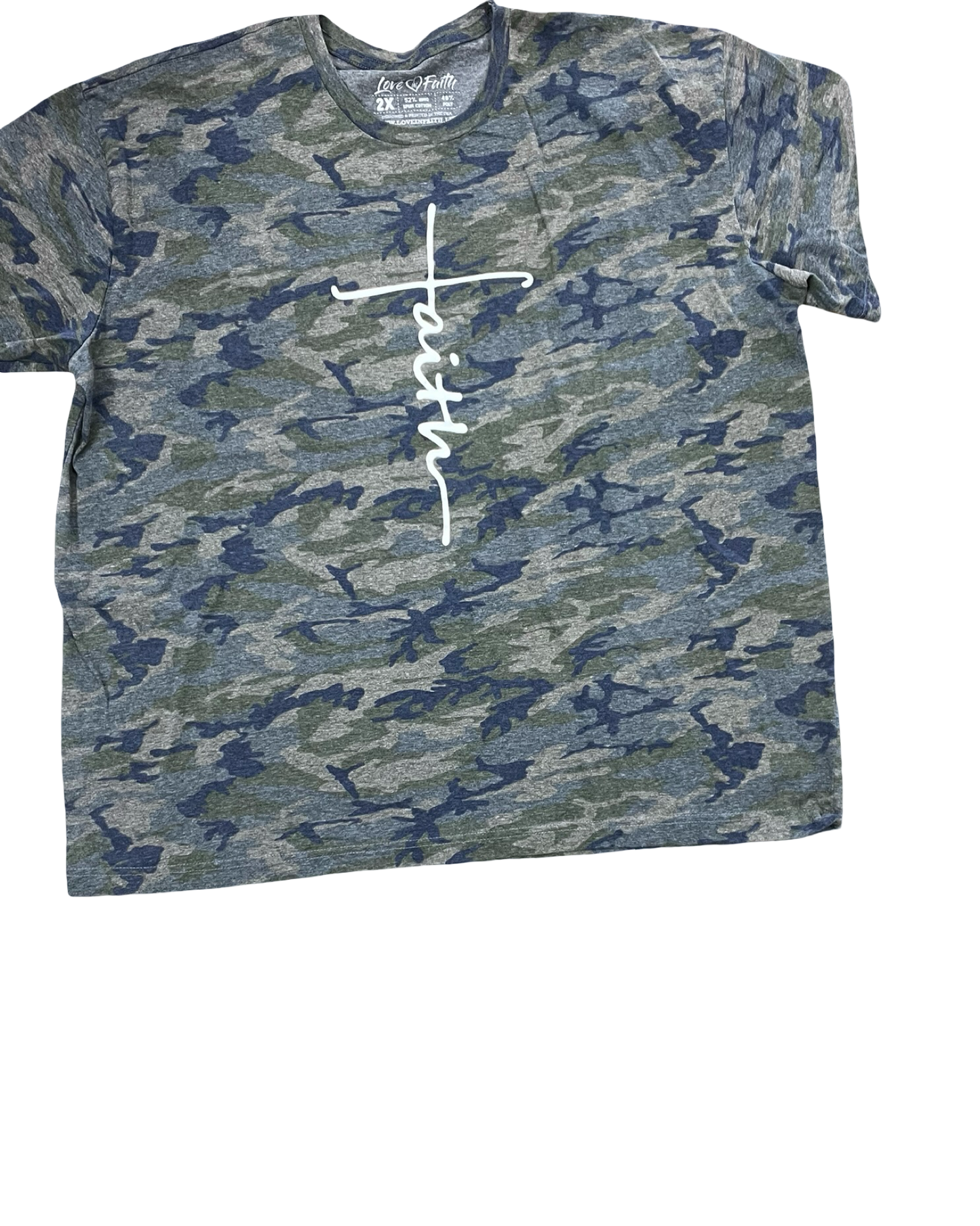 Top Ss By Clothes Mentor In Camouflage Print, Size:2X