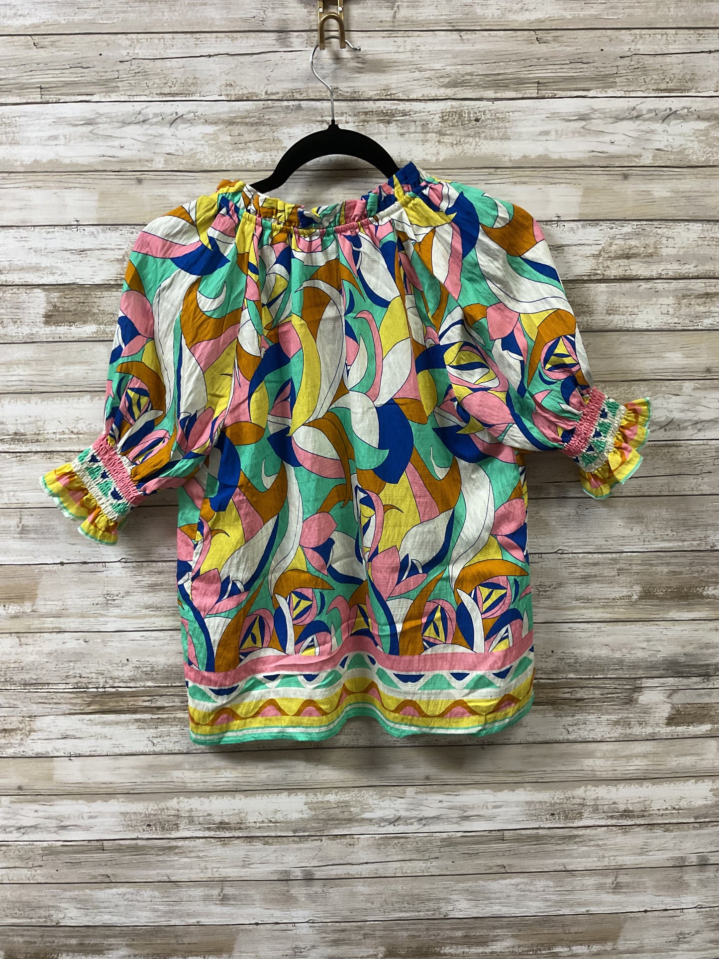 Top Ss By Joy Joy In Pink & Yellow, Size:Xs