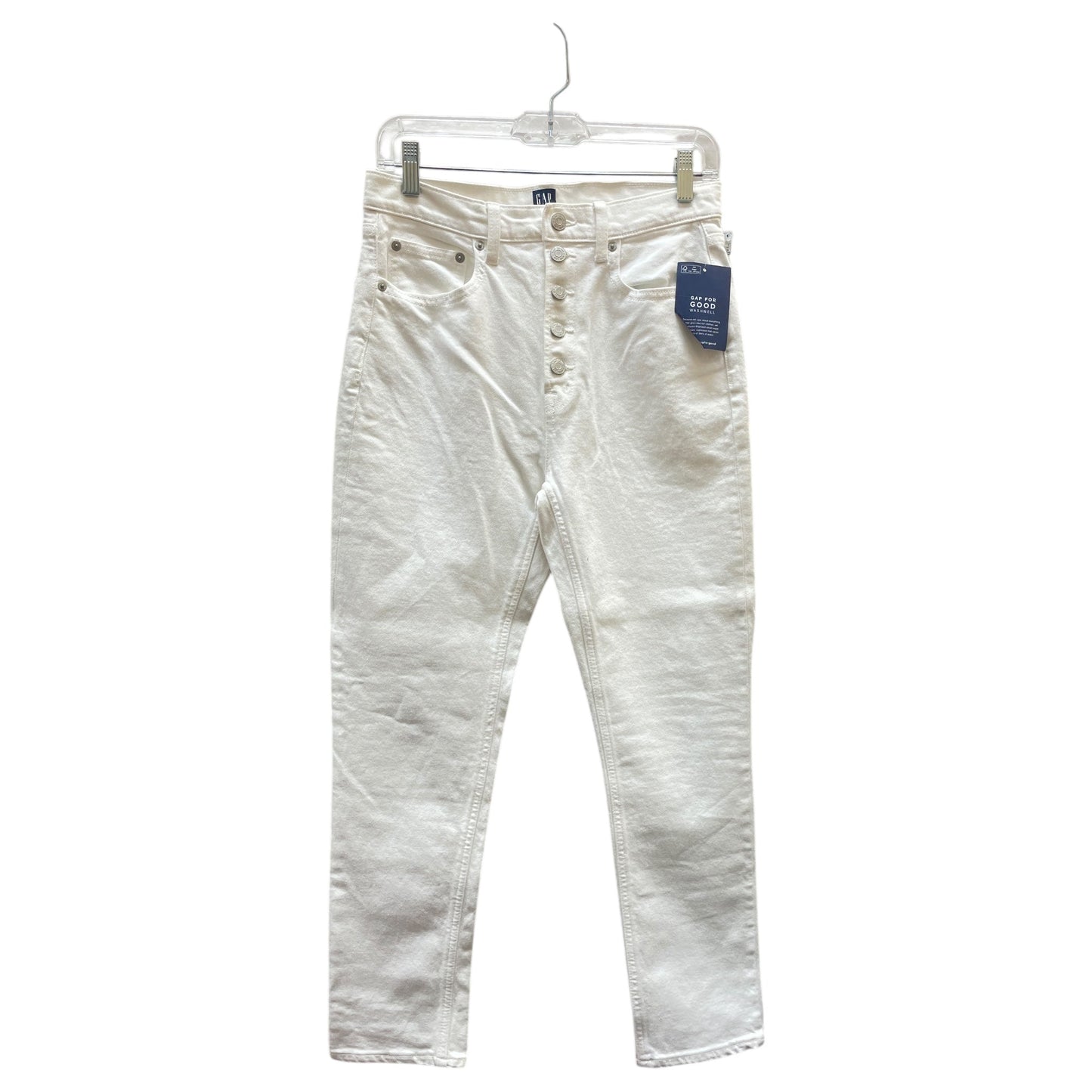 Jeans Straight By Gap In White, Size:6