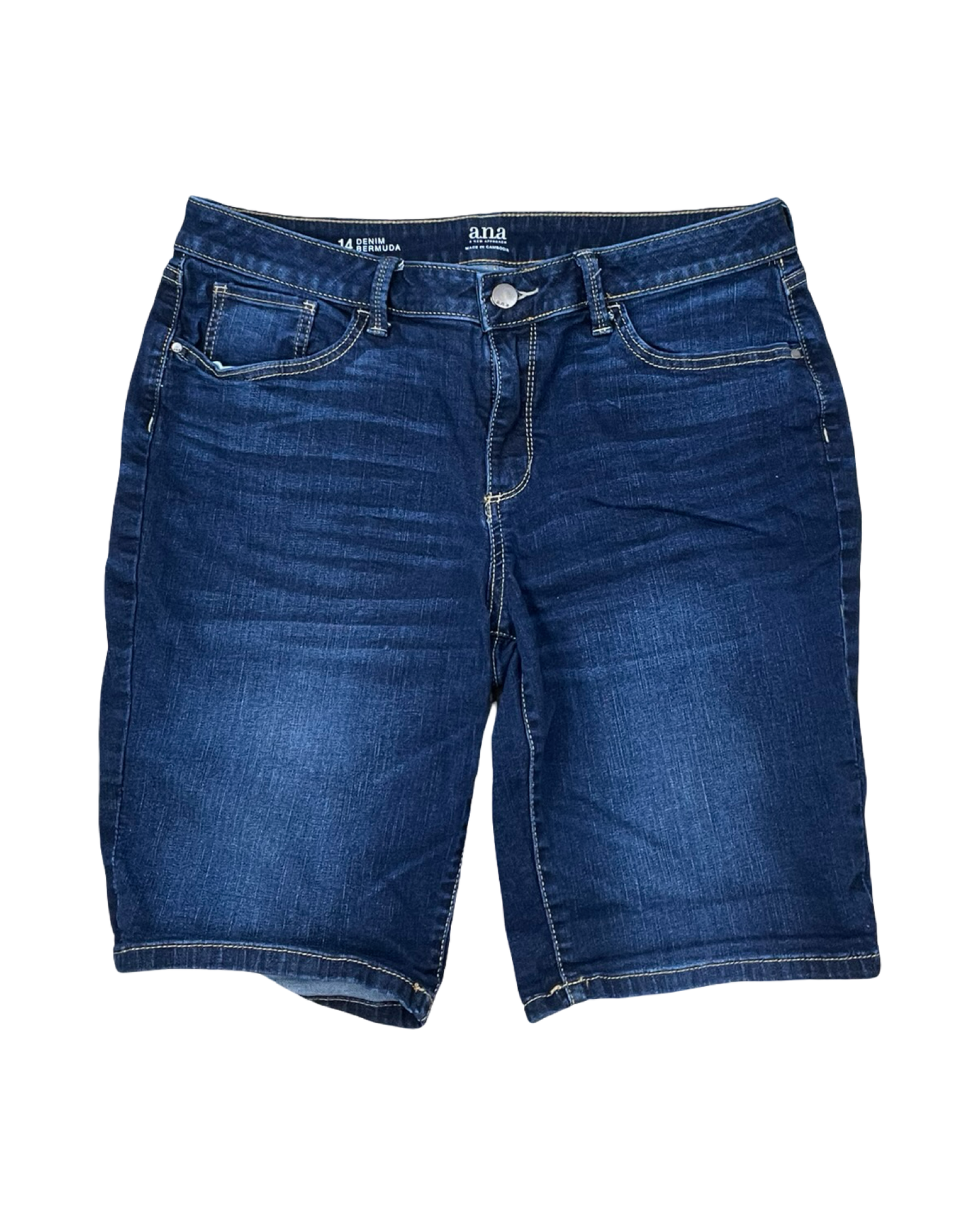 Shorts By Ana In Blue Denim, Size:14