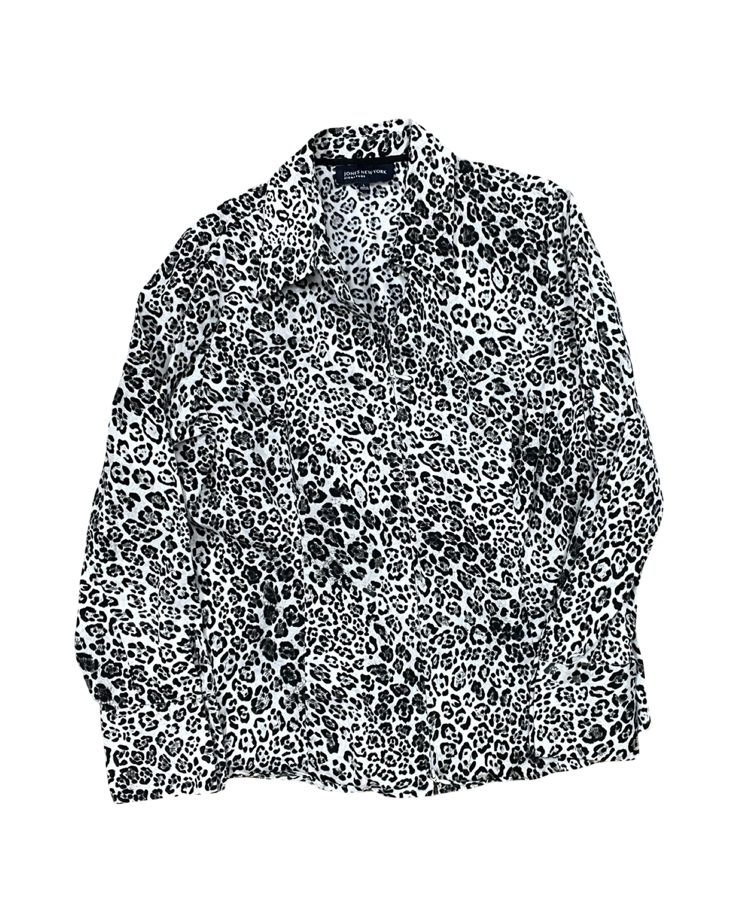 Jacket Shirt By Jones New York In Animal Print, Size:L