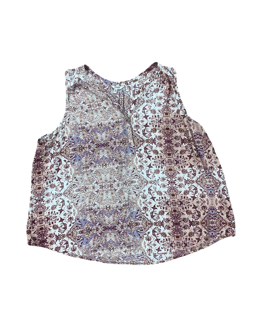 Top Sleeveless By Sonoma In Pink, Size:1X