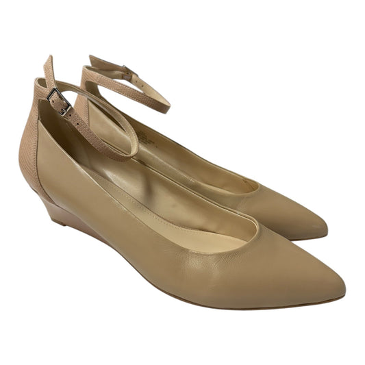 Shoes Heels Wedge By Nine West In Tan, Size:8.5