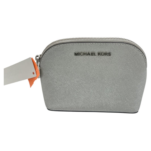 Makeup Bag Designer By Michael Kors In Silver, Size:Medium