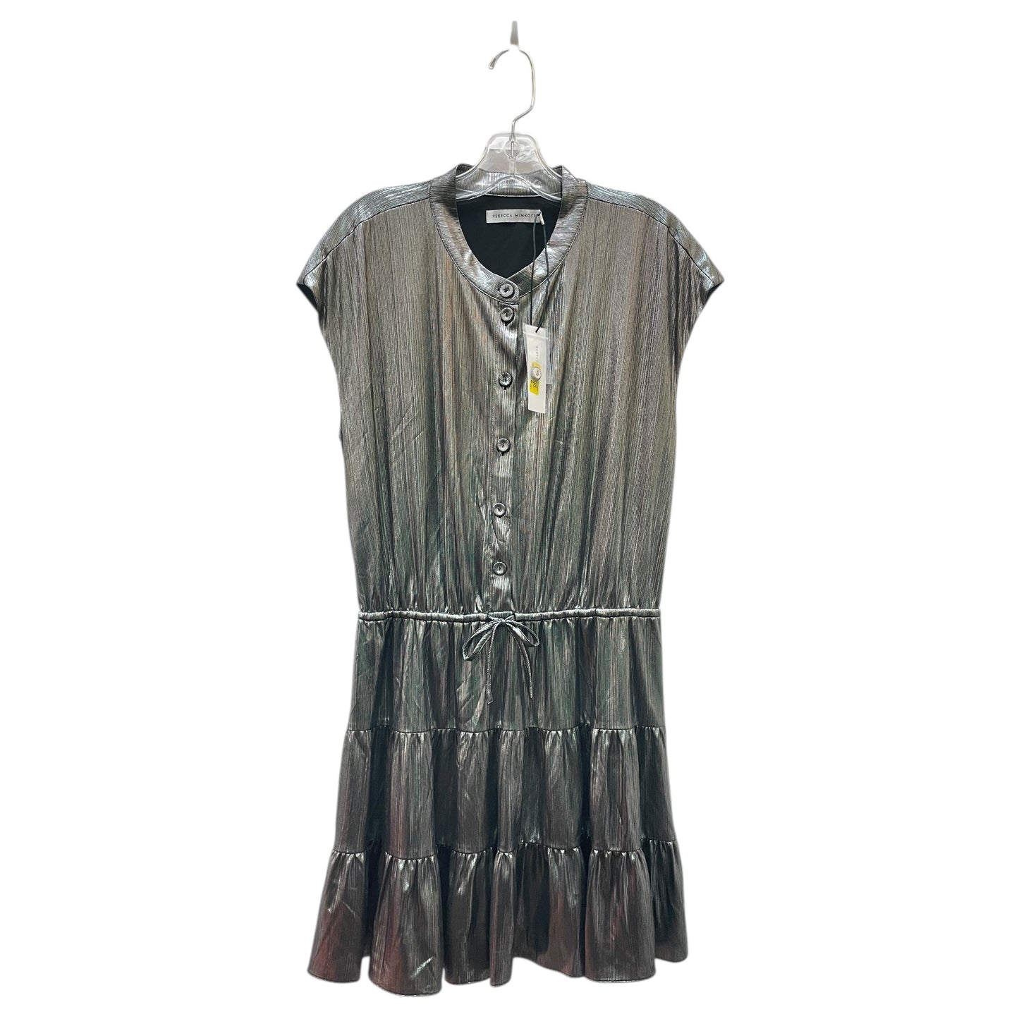 Dress Designer By Rebecca Minkoff In Silver, Size:L