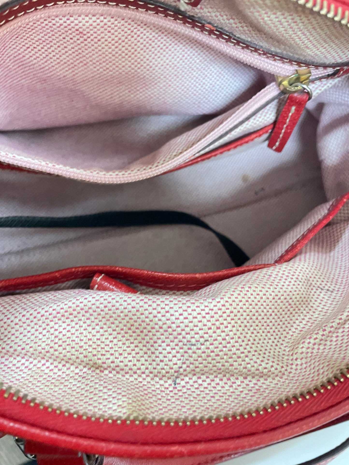 Handbag Designer By Dooney And Bourke In Red, Size:Medium