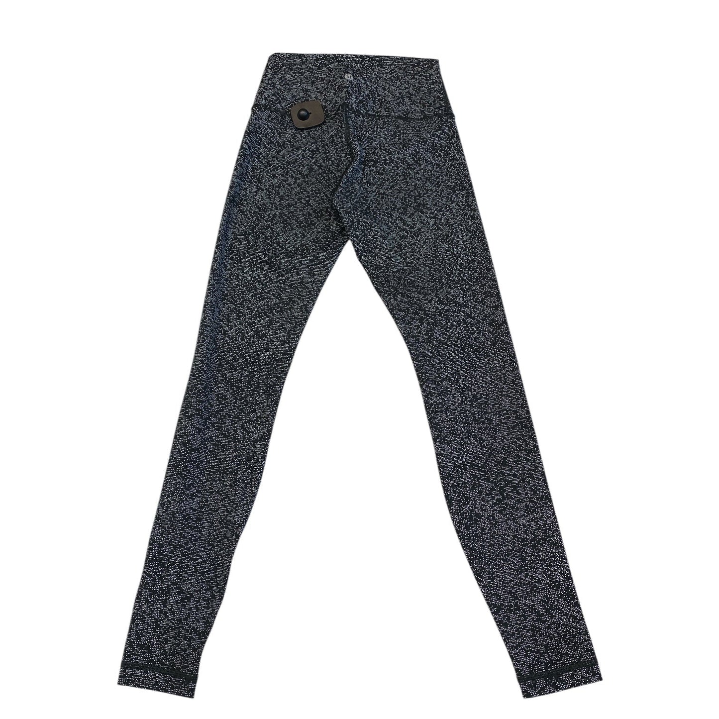 Athletic Leggings By Lululemon In Black & White, Size:4