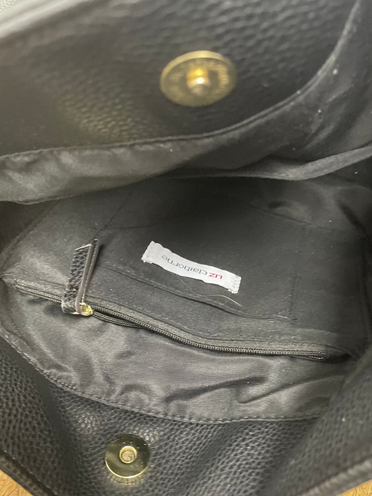 Handbag By Liz Claiborne In Black, Size:Medium