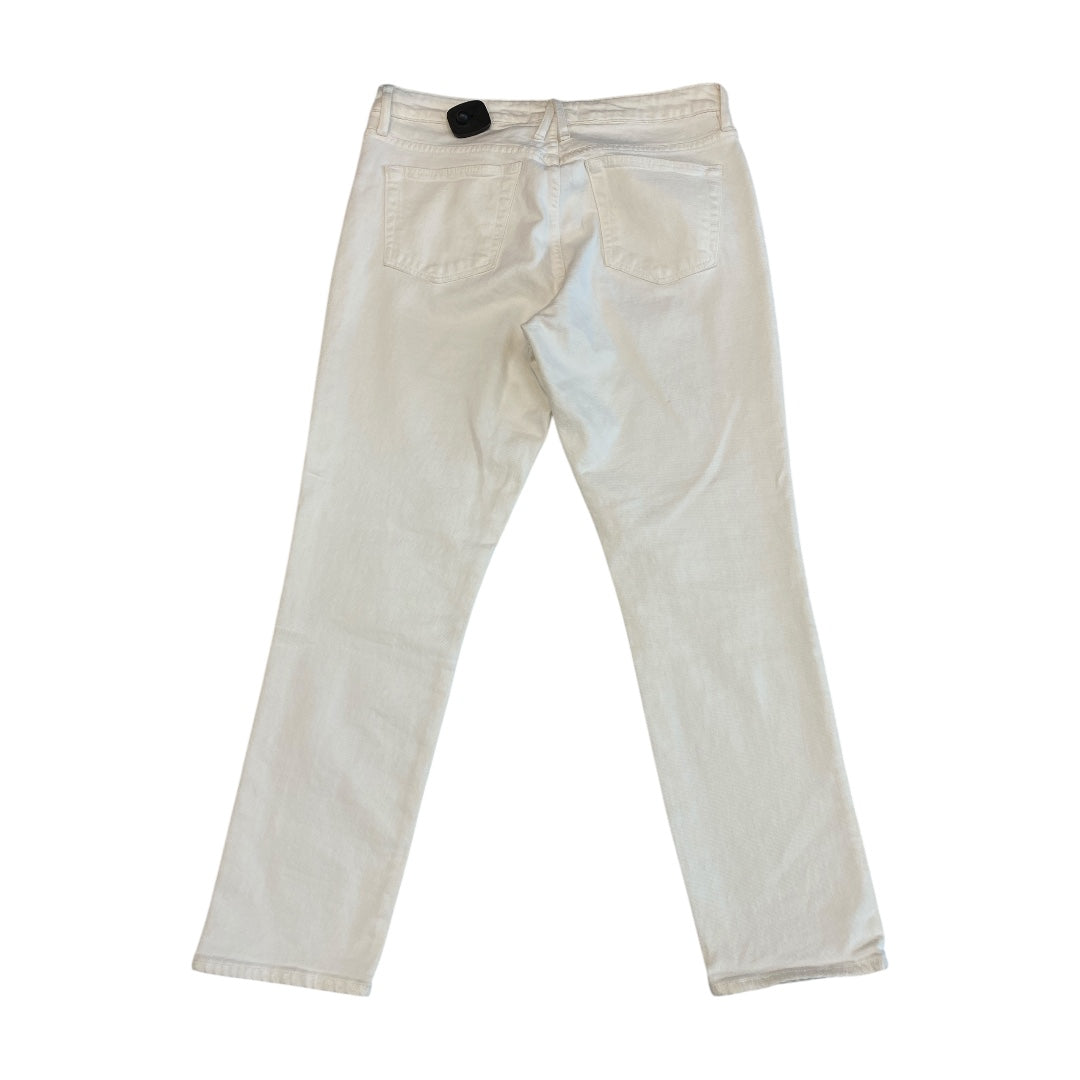 Jeans Straight Designer By SLVRLAKE In Cream Denim, Size:12