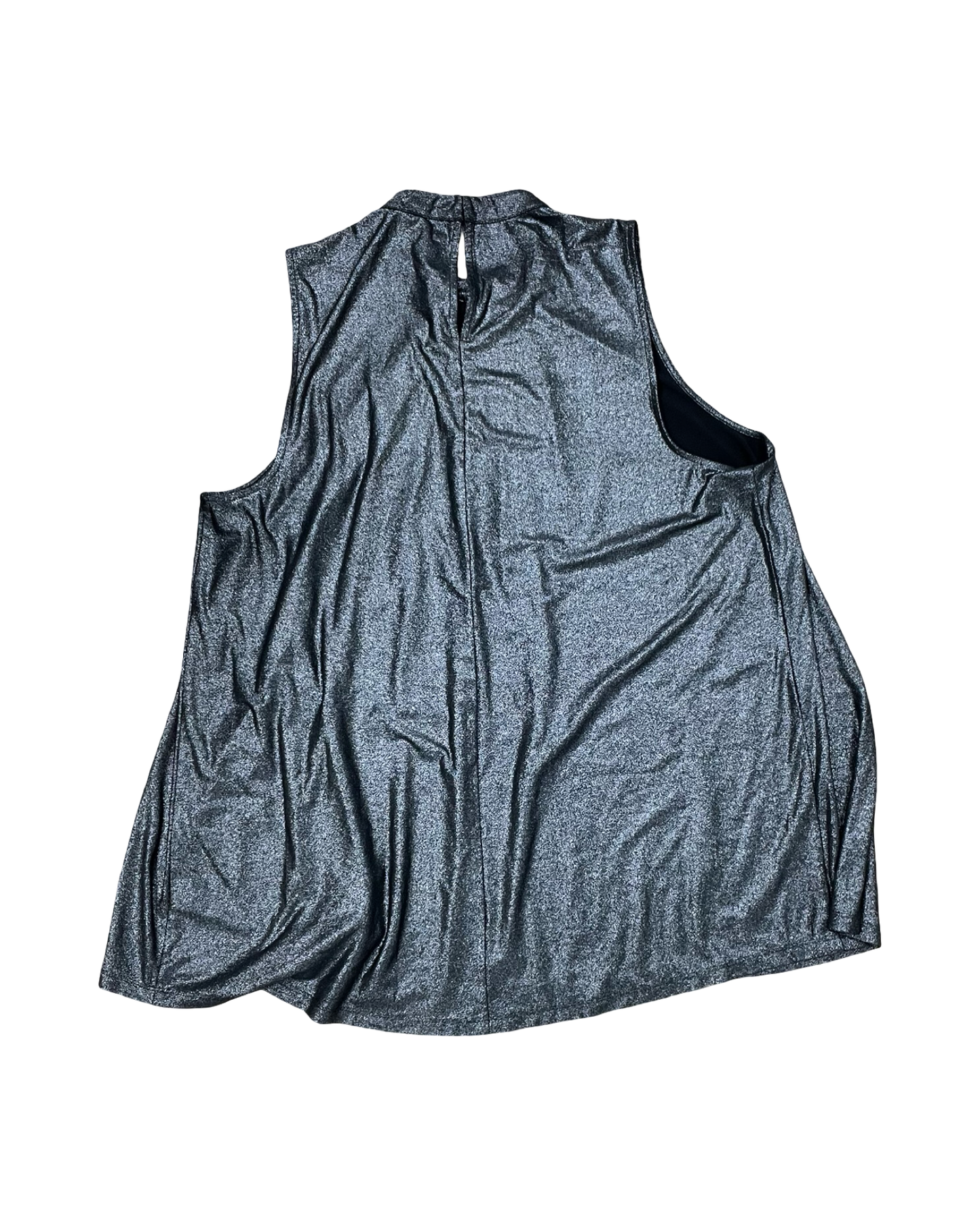 Top Sleeveless By Lane Bryant In Silver, Size:L