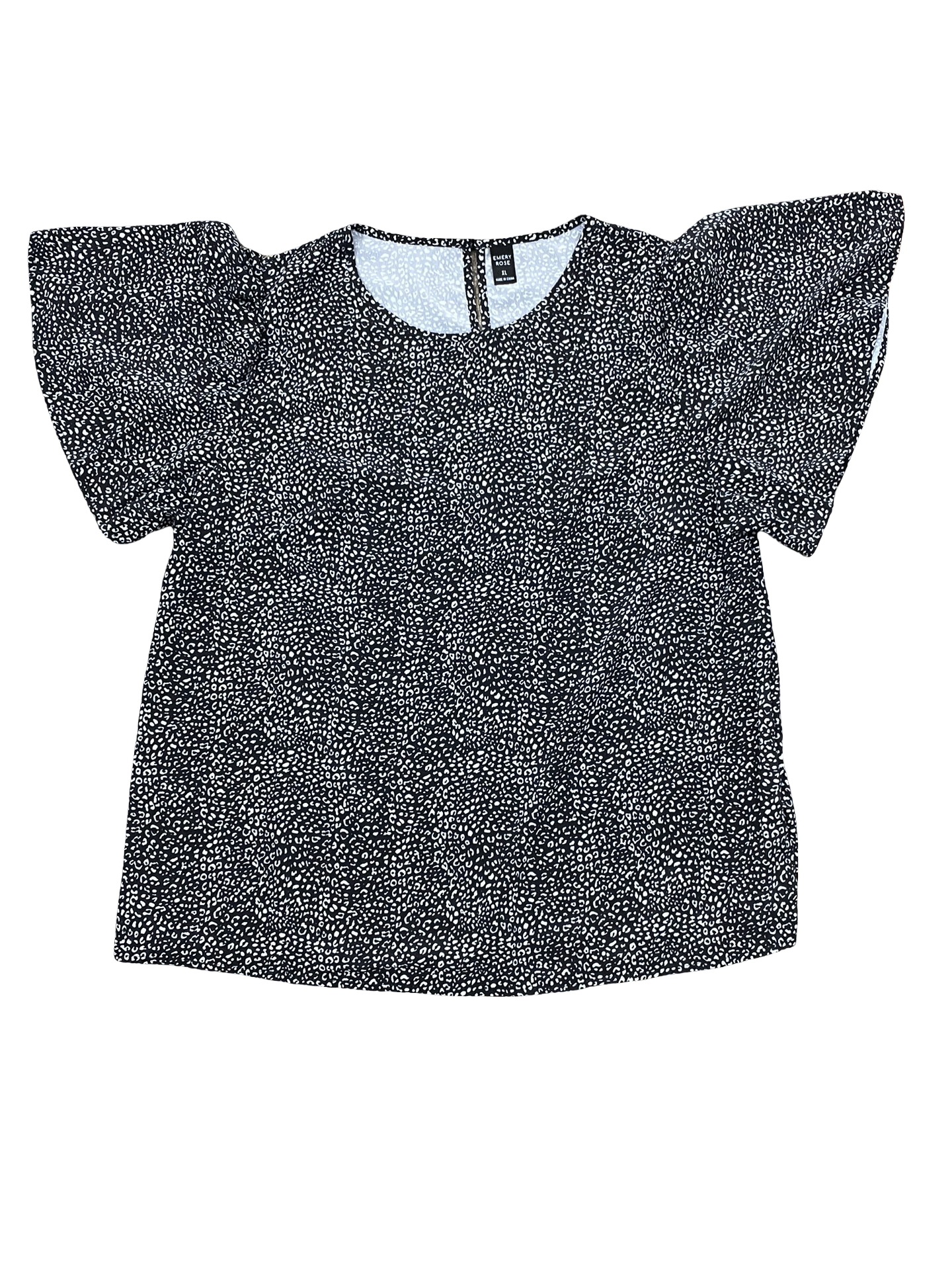 Top Ss By Emery Rose In Black & White, Size:Xl