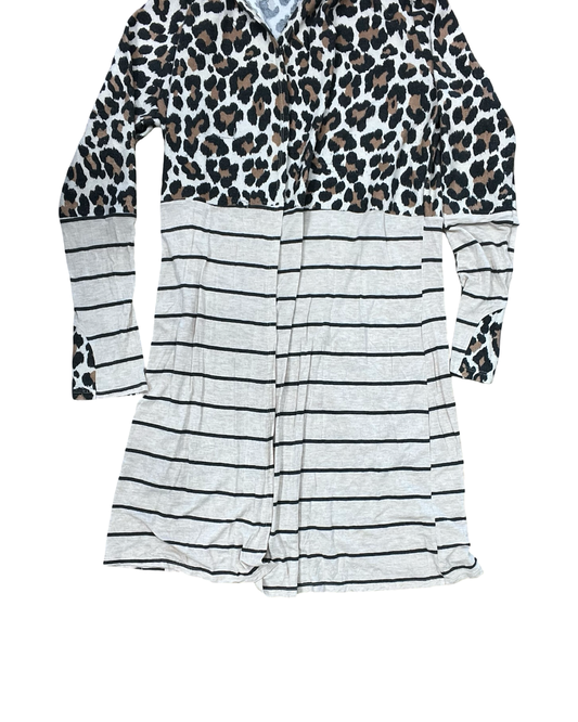 Cardigan By Lovely Melody In Animal Print, Size:S