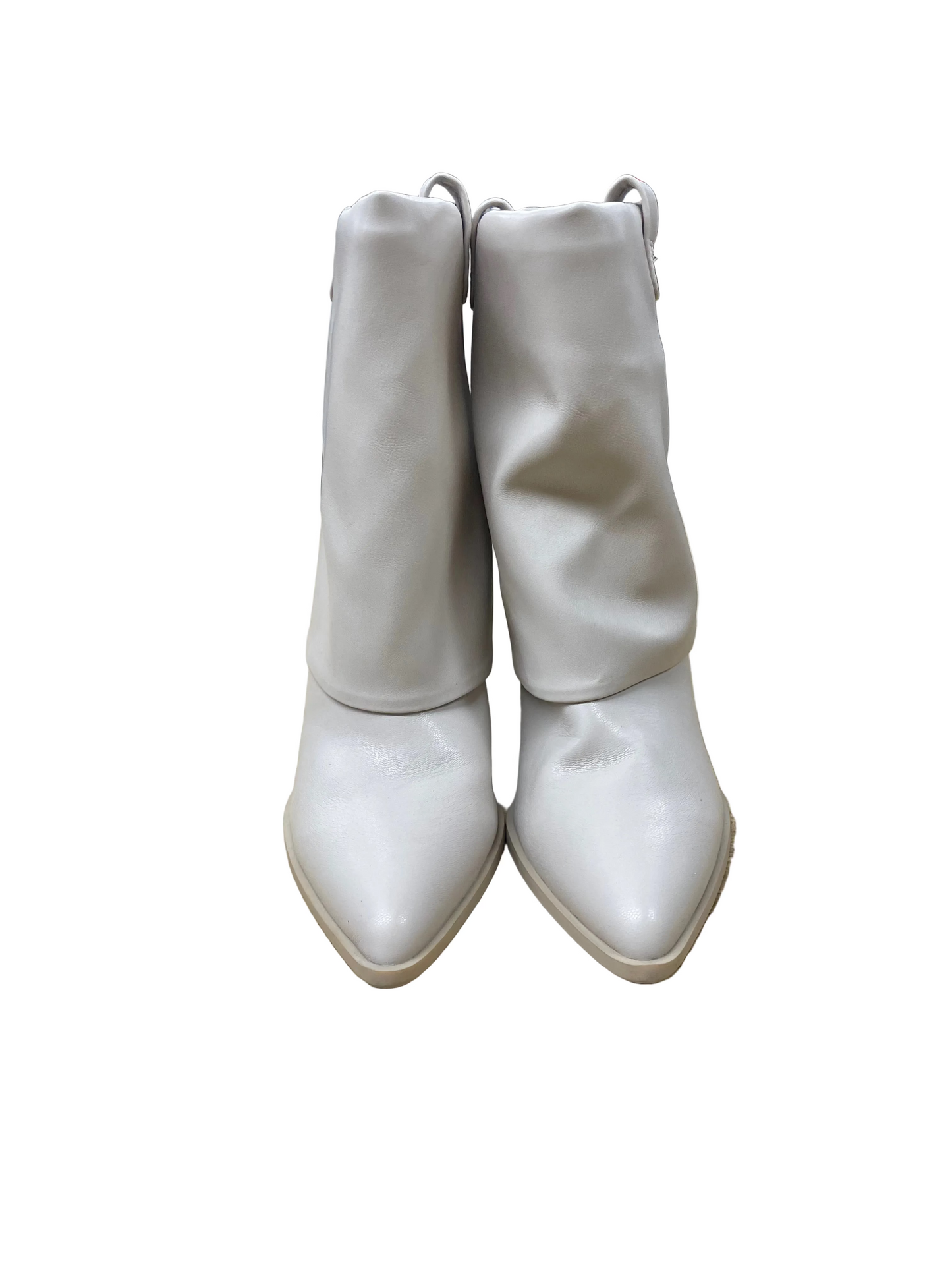 Boots Ankle Heels By Steve Madden In Beige, Size:9