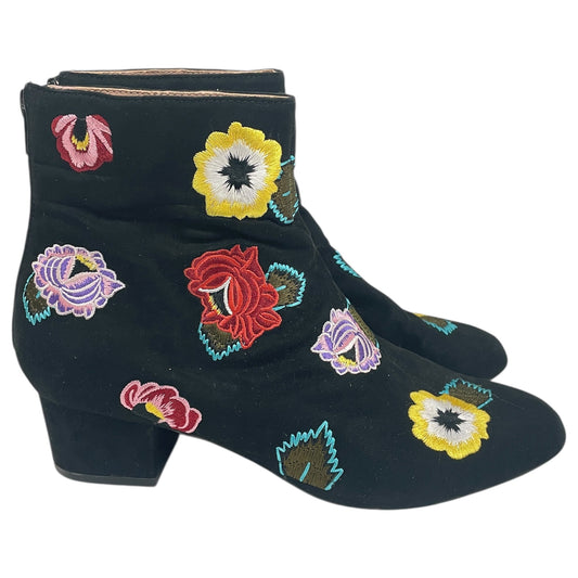 Boots Ankle Heels By Betsey Johnson In Floral Print, Size:7