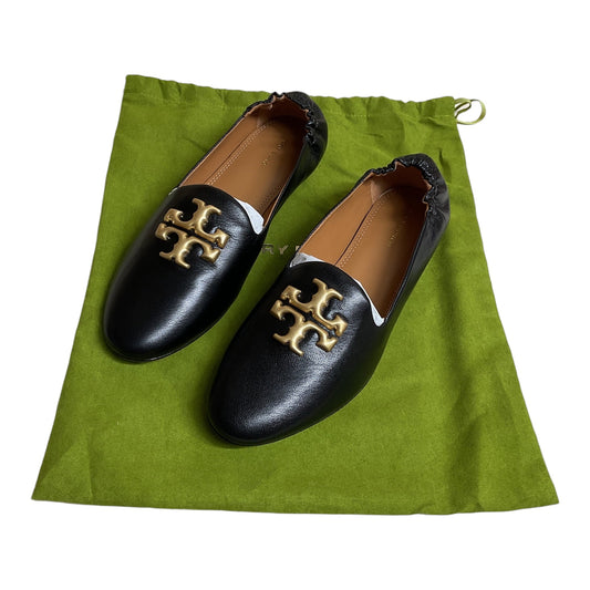 Shoes Designer By Tory Burch In Black & Gold, Size:8