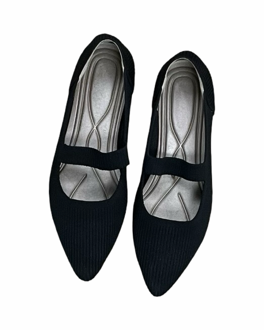 Shoes Flats By Clothes Mentor In Black, Size:9.5