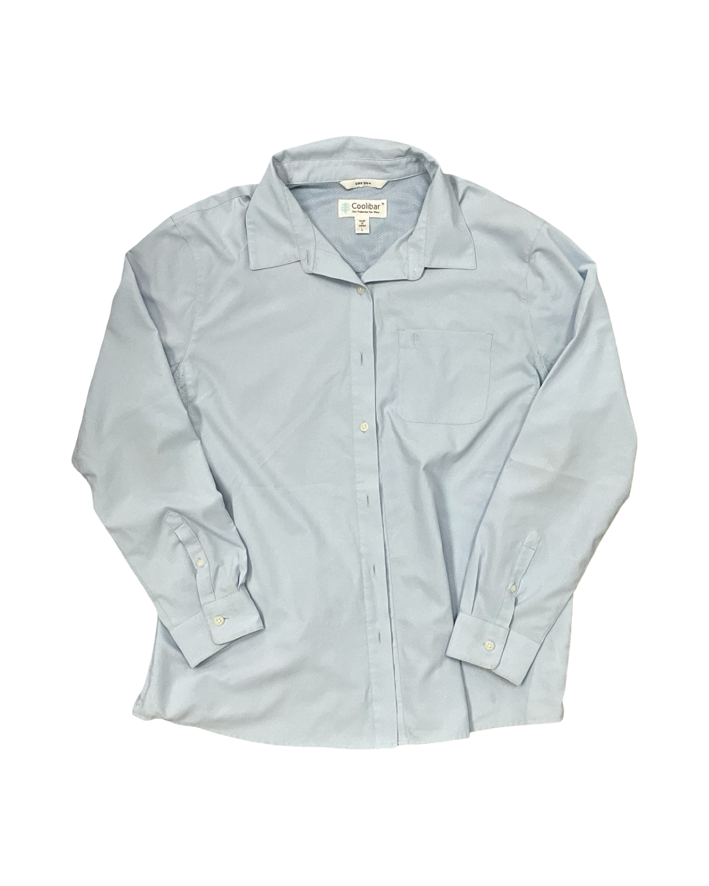 Blouse Ls By Coolibar In Blue, Size:L