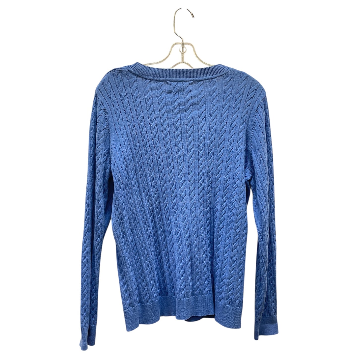 Cardigan By Karen Scott In Blue & Gold, Size:M