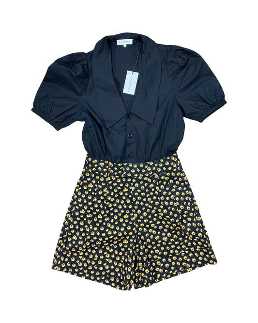 Romper By Clothes Mentor In Black & Yellow, Size:M