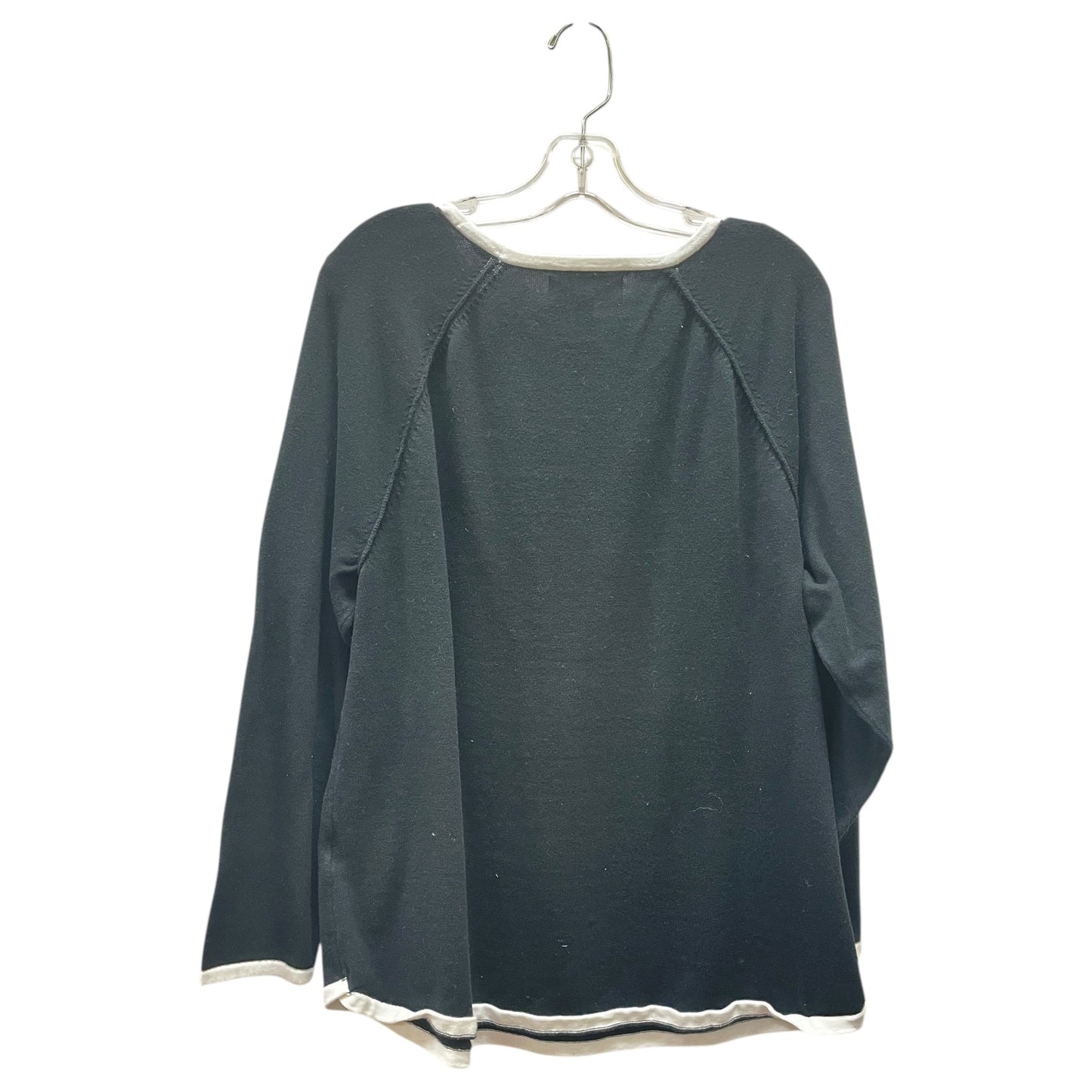 Sweater By Karen Scott In Black & White, Size:Xl