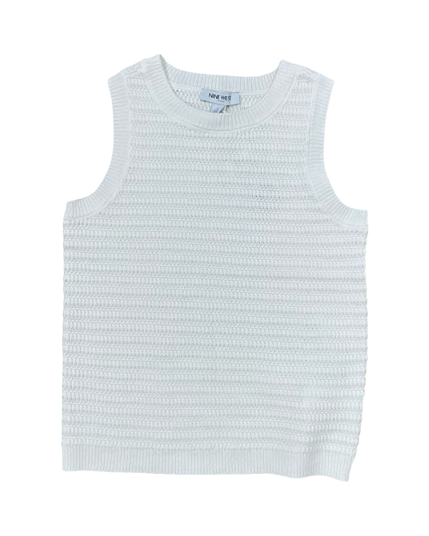 Top Sleeveless By Nine West In White, Size:S