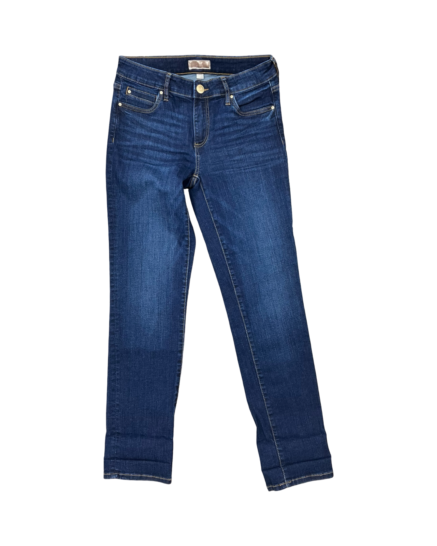Jeans Straight By Kut In Blue Denim, Size:2