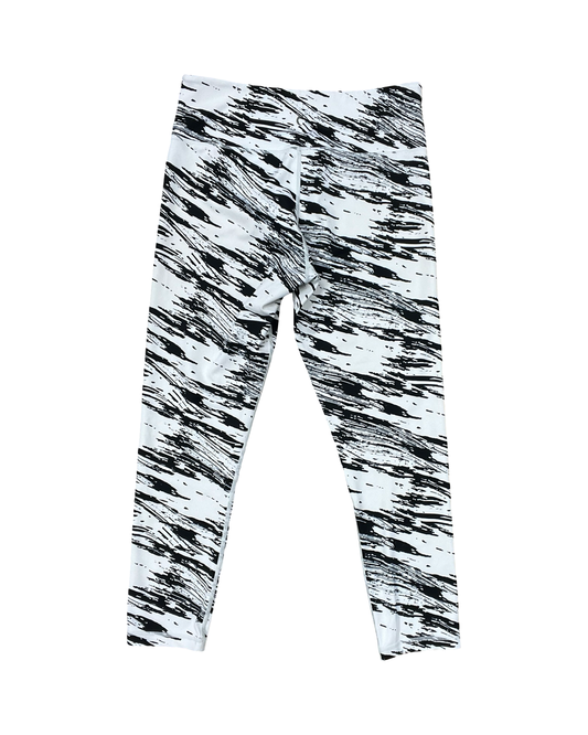 Athletic Leggings By Zyia In Black & White, Size:L