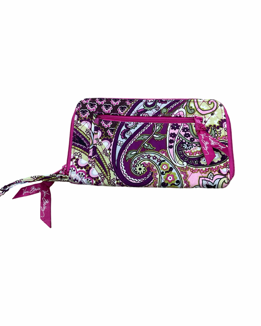 Wristlet By Vera Bradley In Pink & White, Size:Medium
