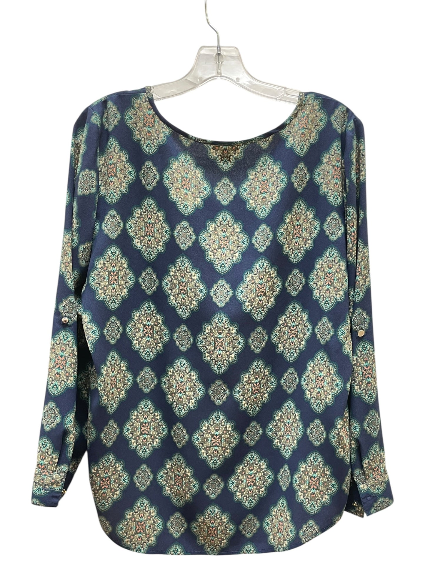 Blouse Ls By Ann Taylor In Multi, Size:Lp