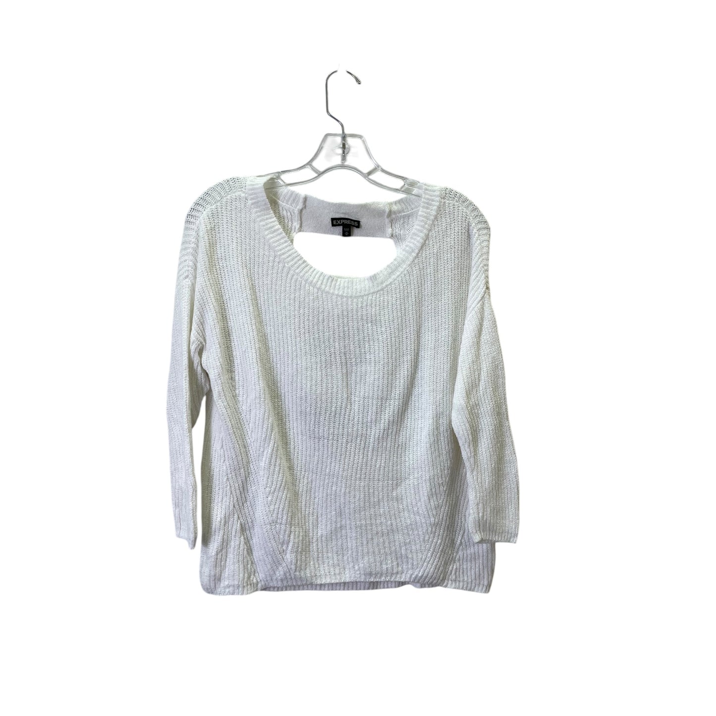 Sweater By Express In White, Size:M