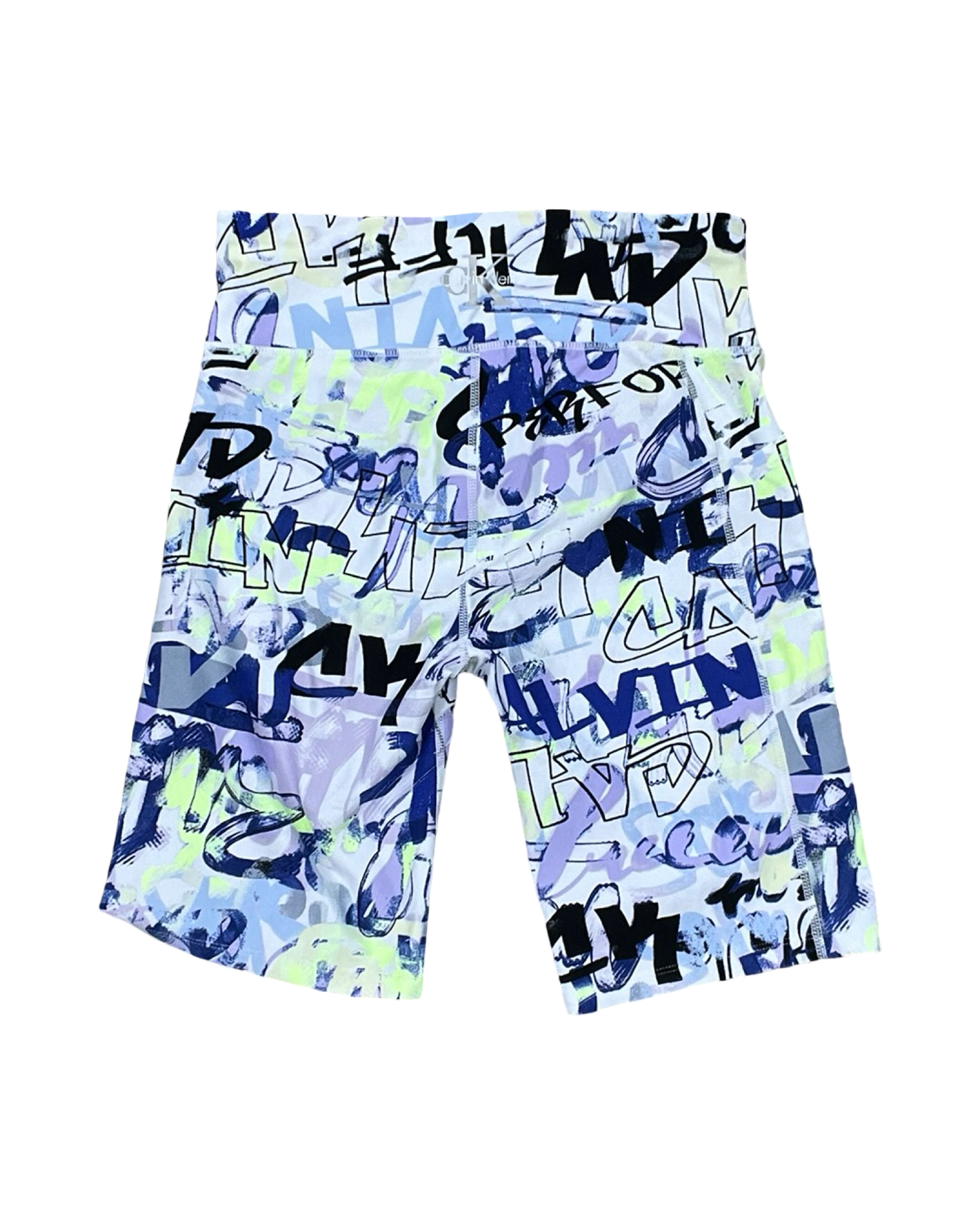 Athletic Shorts By Calvin Klein In Blue & White, Size:M