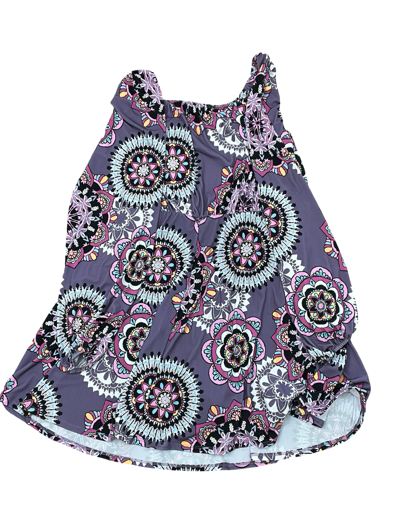 Dress Casual Midi By White Birch In Purple, Size:1X