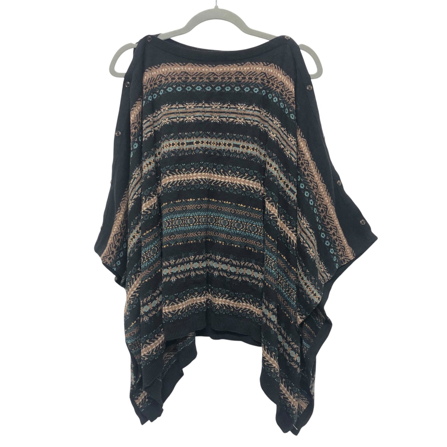 Poncho By J. Jill In Black, Size:Osfm