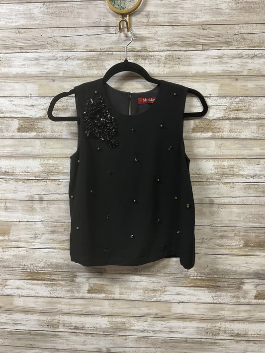 Top Sleeveless Designer By Max Mara In Black, Size:S