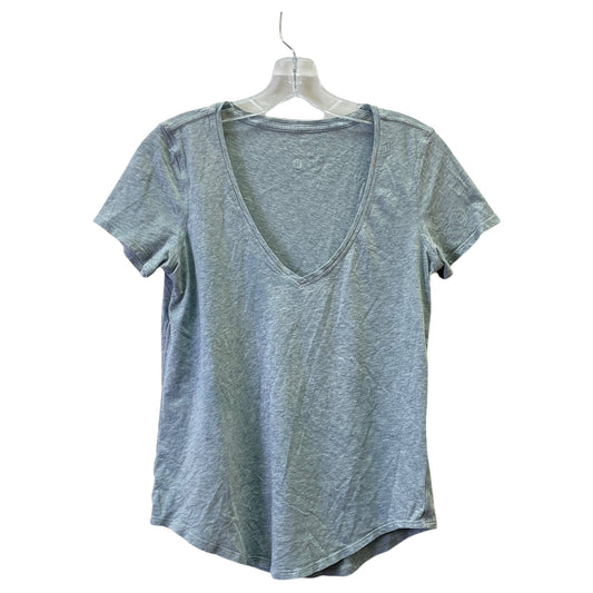 Athletic Top Ss By Lululemon In Grey, Size:S