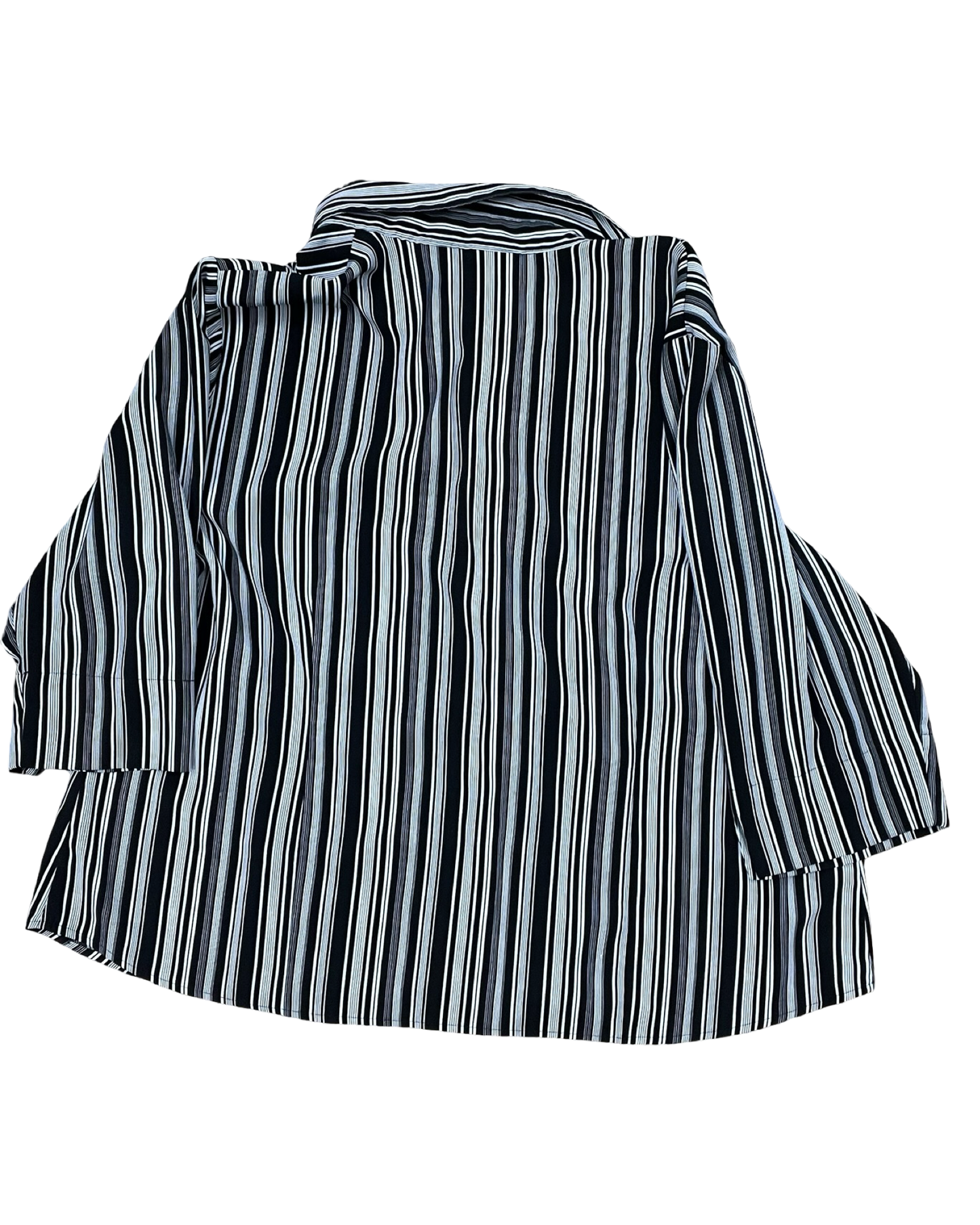 Blouse 3/4 Sleeve By Studio Works In Black & White, Size:2X