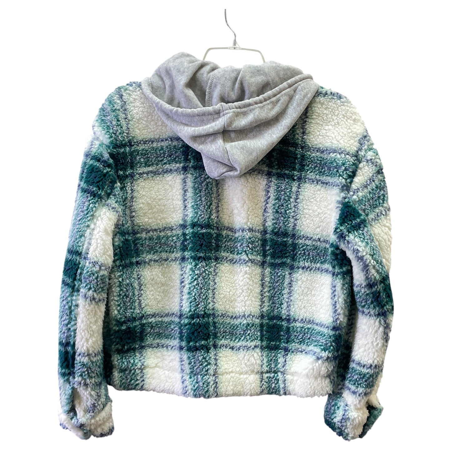 Jacket Fleece By No Boundaries In Green & White, Size:Xs