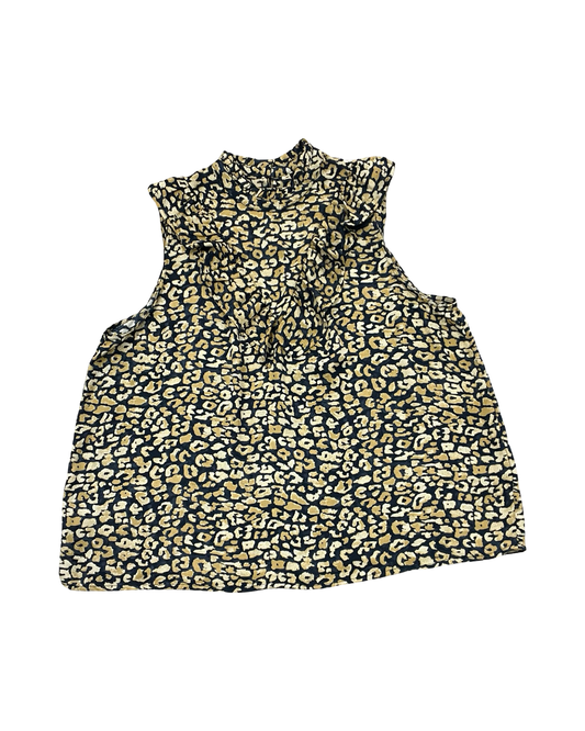 Top Sleeveless By Who What Wear In Leopard Print, Size:1X