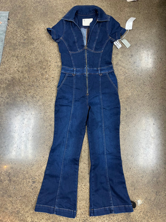 Jumpsuit By Pilcro In Blue Denim, Size:10P