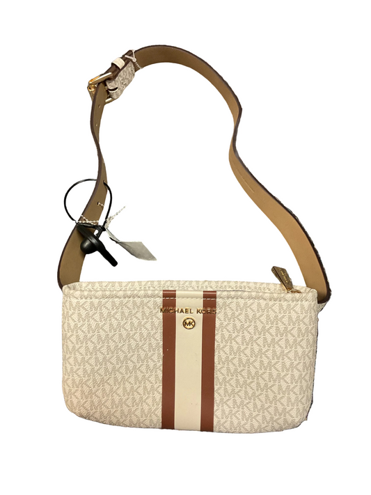 Belt Bag Designer By Michael Kors In Brown & White, Size:Medium