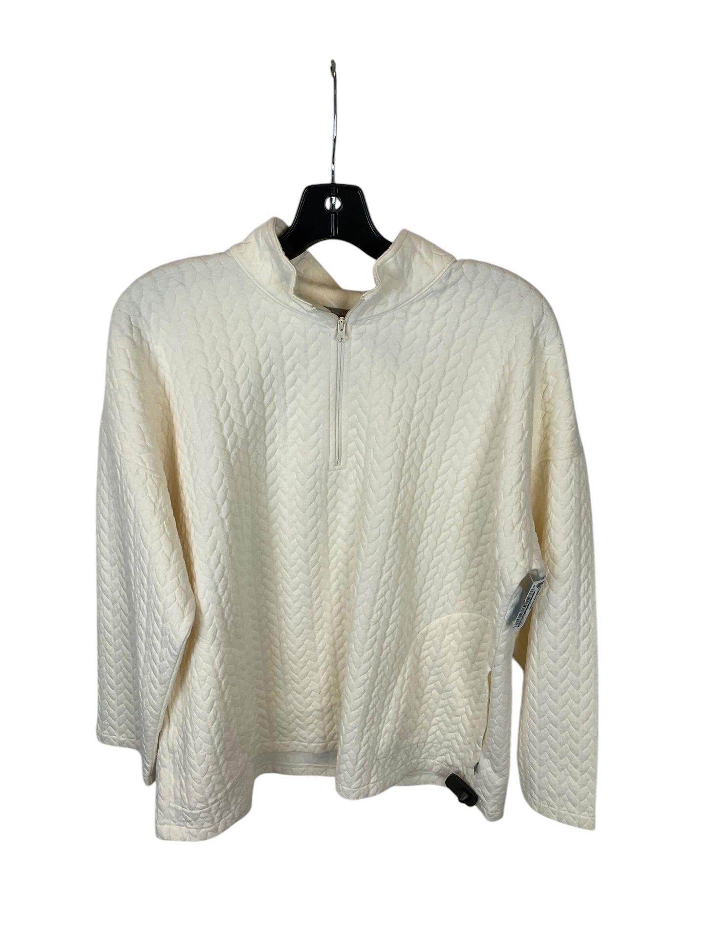 Sweatshirt Collar By Talbots In Cream, Size: Xl