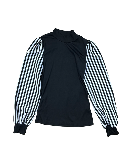 Top Ls By Shein In Black & White, Size:Xs
