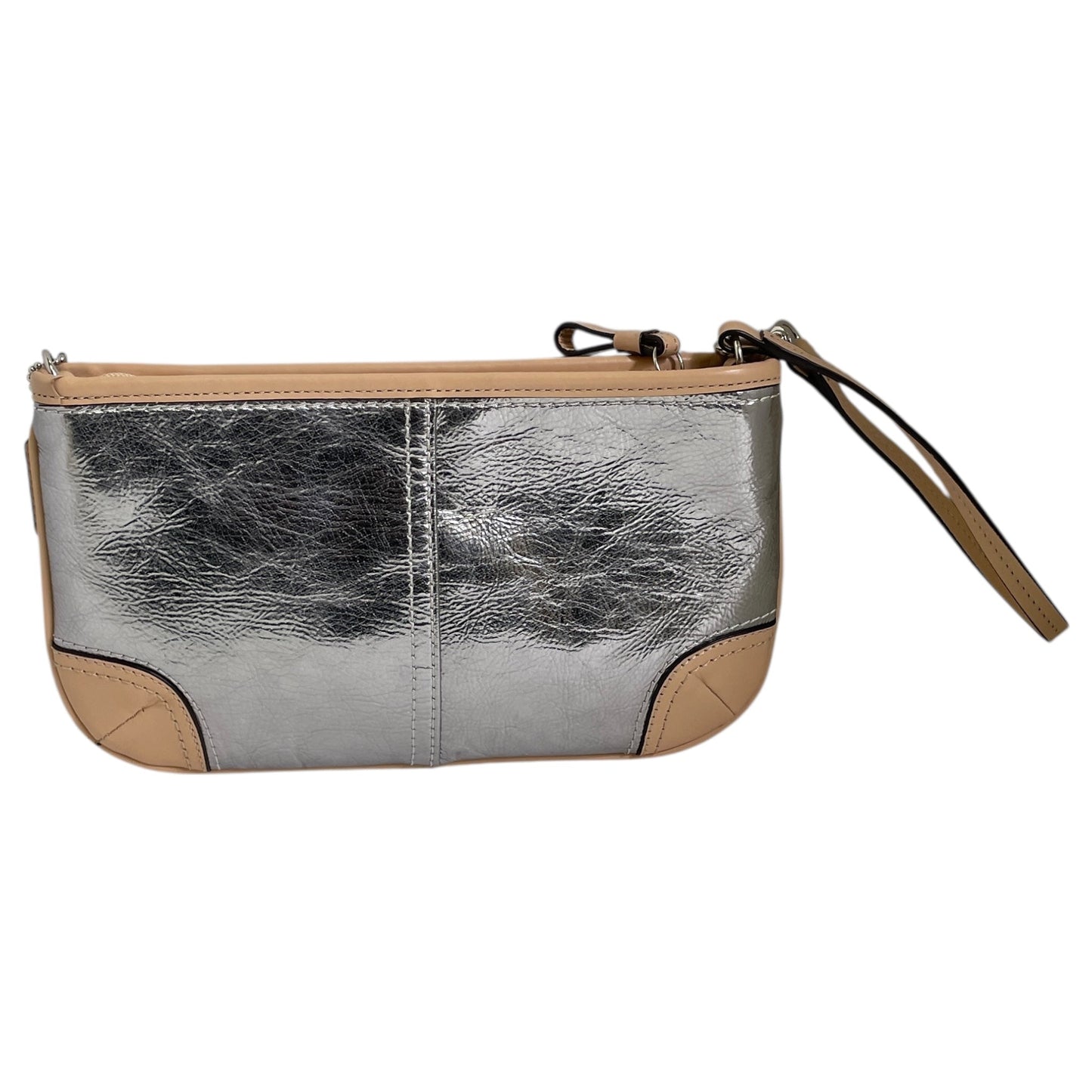 Wristlet Designer By Coach In Silver, Size:Small